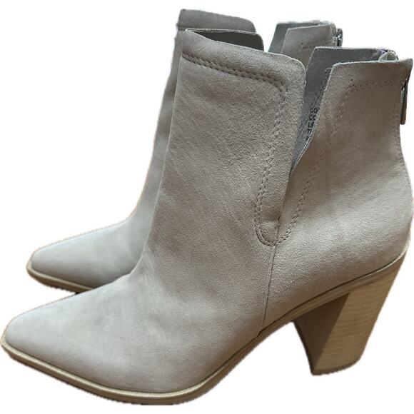 Steve Madden Cornelia Bone Suede Boots Size 11 Leather Shoes New! - Picture 7 of 11